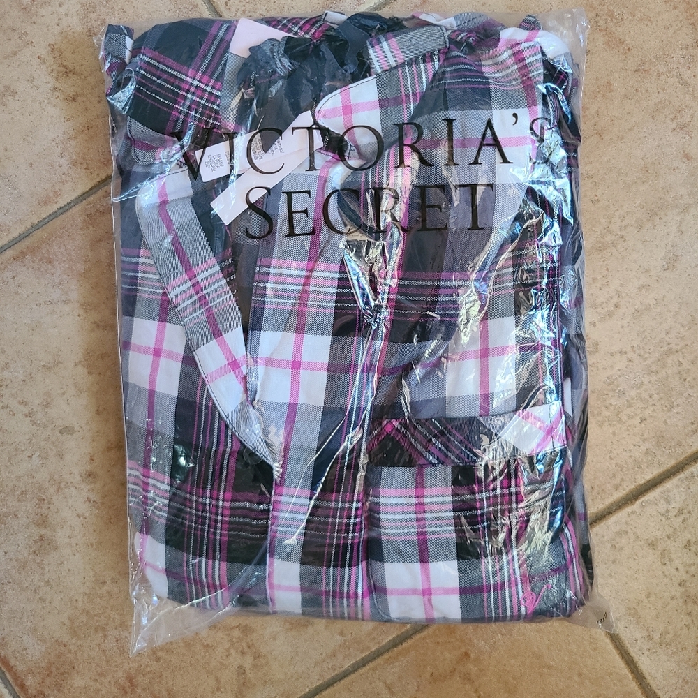👀50% OFF👀 💕NWT‼️ Victoria's Secret brand Plaid Flannel Long PJ Set - Picture 8 of 10